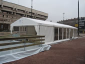 Малки Шатри и Халета широки 5 метра на секции по 3 метра. Алуминиевите шатри и халета се използват за търговско хале.Шатрата беше монтирана на площада в Русе.